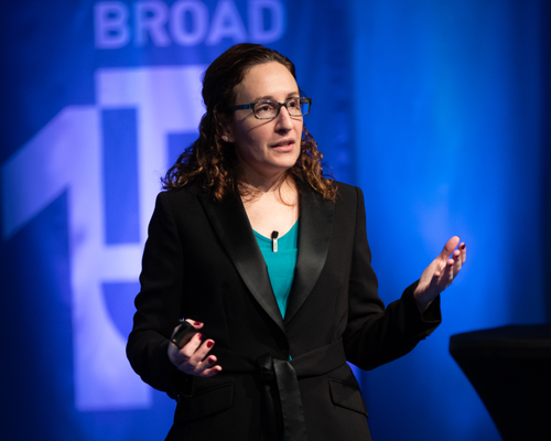 Florence Wagner, who spoke about drug repurposing at a public talk at the Broad in November 2019, is collaborating with scientists involved in COVID-19 therapeutics research.