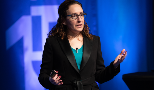 Florence Wagner, who spoke about drug repurposing at a public talk at the Broad in November 2019, is collaborating with scientists involved in COVID-19 therapeutics research.